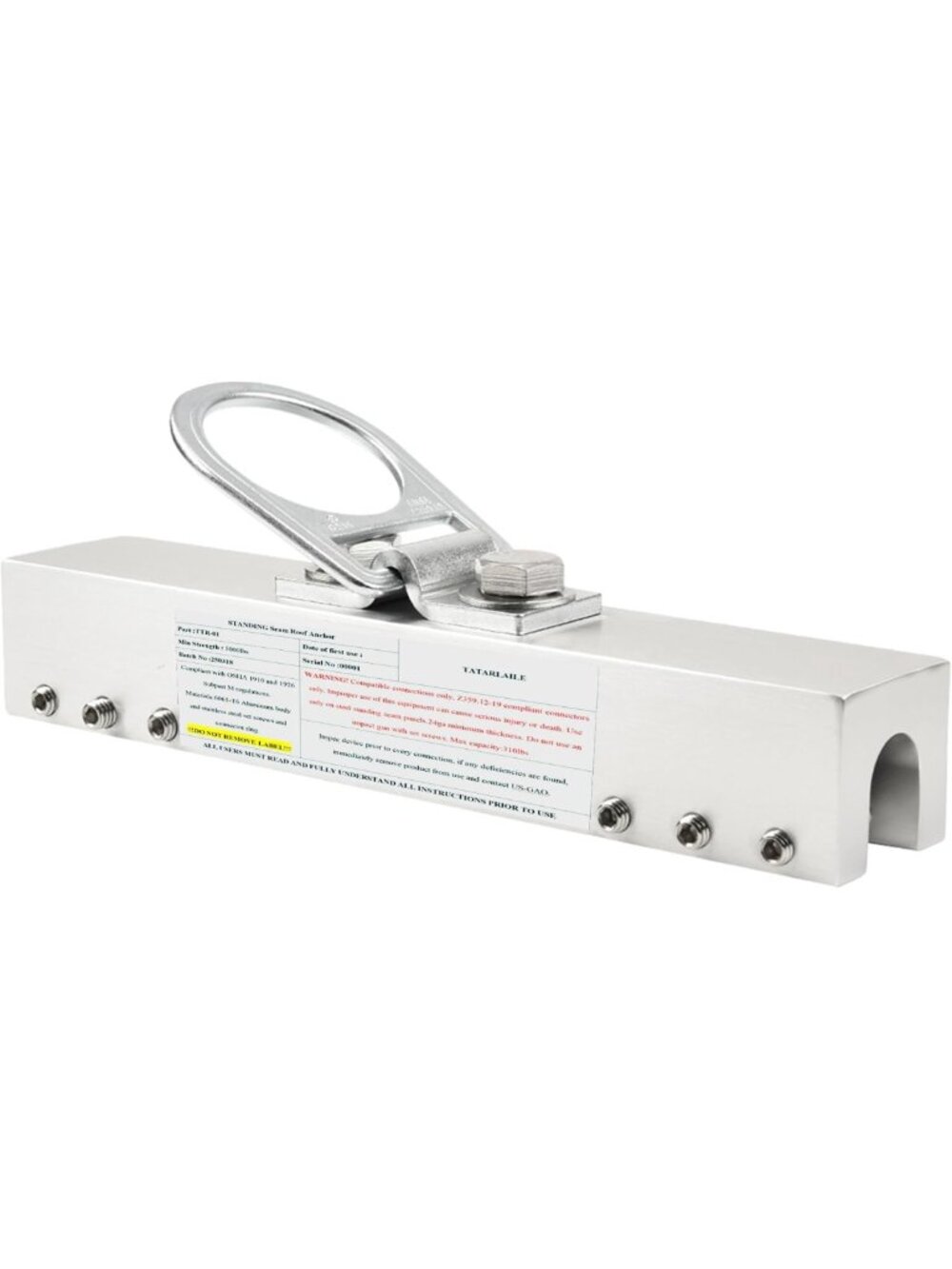 Lightweight No-Drill Roof Anchors for Fall Protection, OSHA Compliant Safety